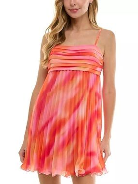 SENI & CADE Juniors' Pleated Mini Dress